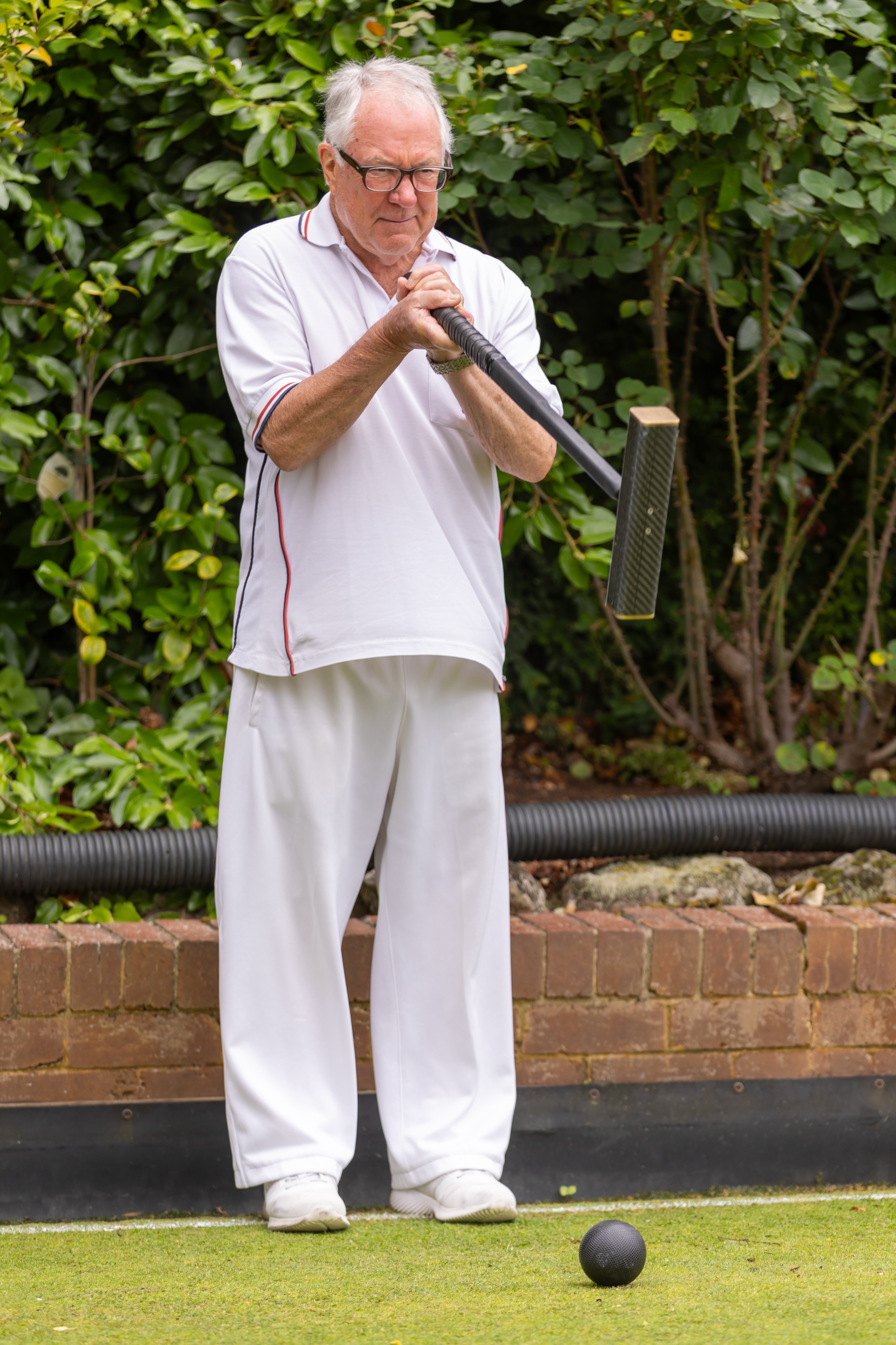 Graham Fahey playing Croquet