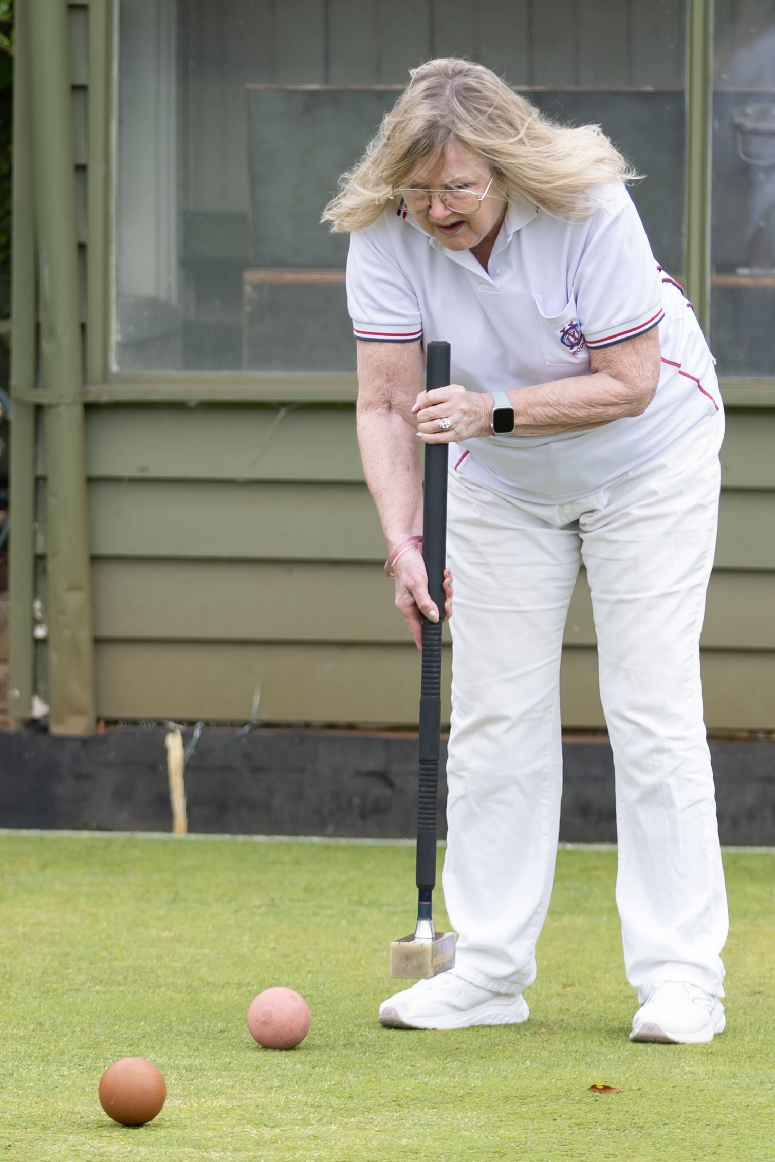 Margo Kelly playing Croquet