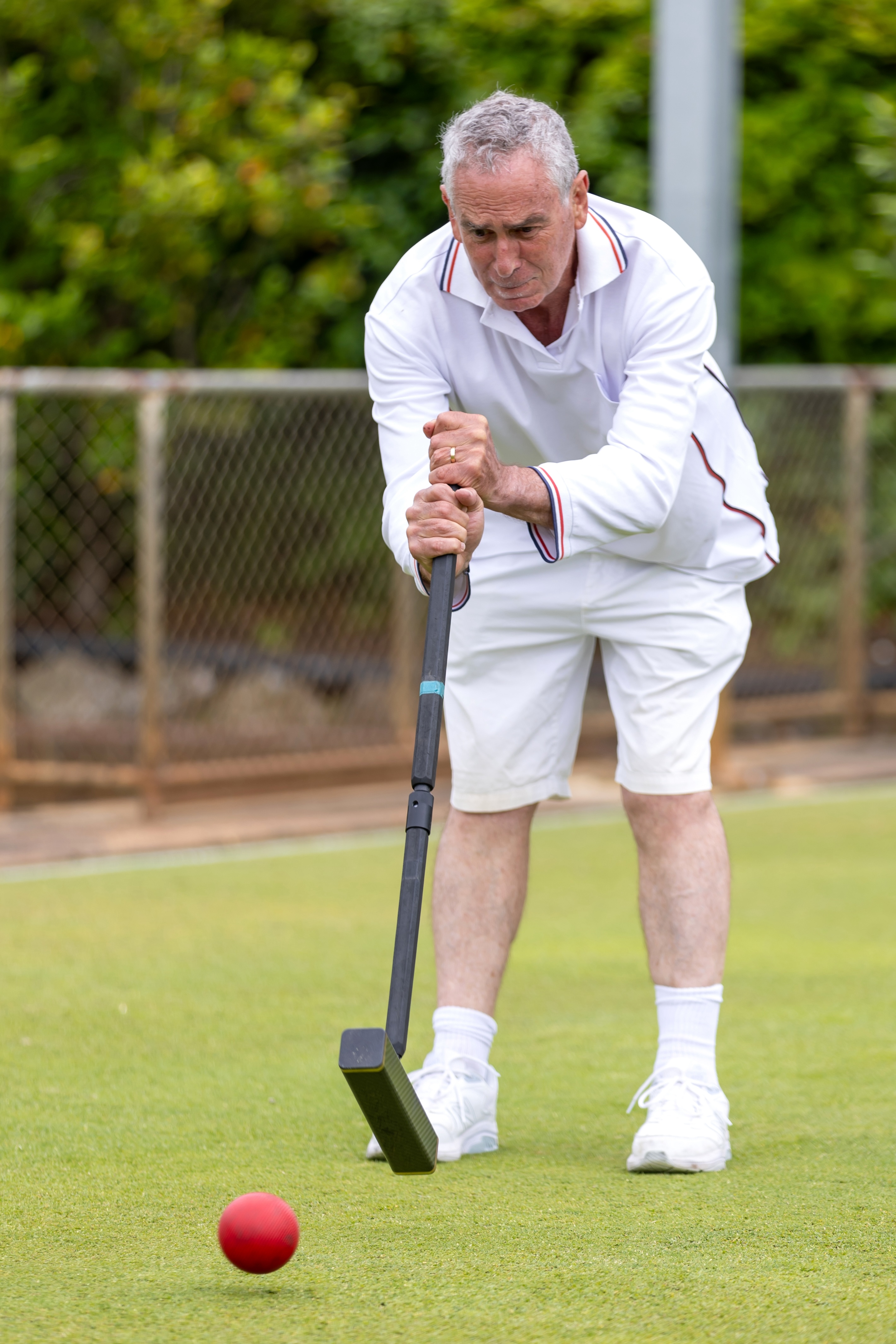 Wayne Lewis playing Croquet